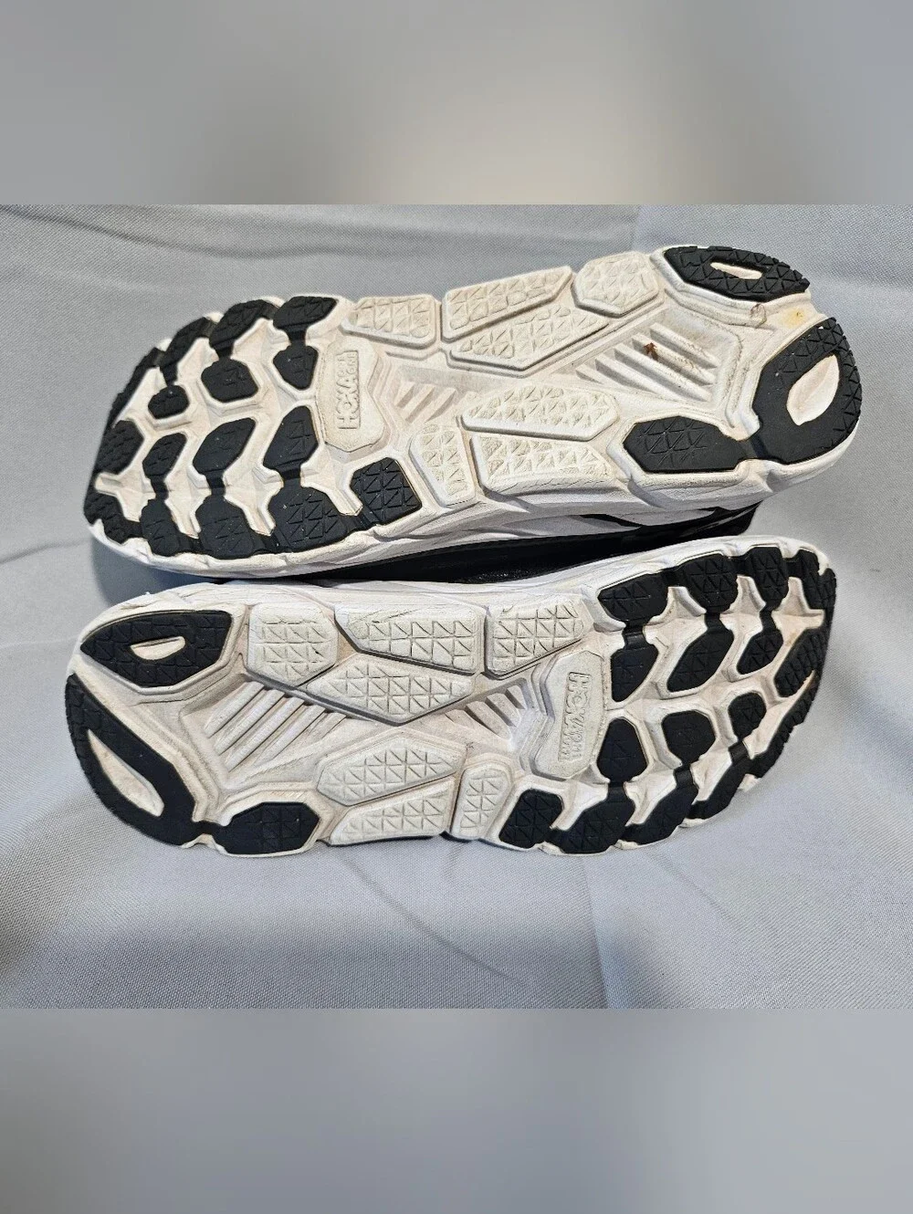Hoka One One Shoes Black Size 7.5 Clifton 7 1110509 BWHT Running Sneakers
